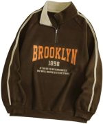 Imsa Moda Men’s Collar Chain Cotton Fleece Sweatshirt | Warm Hoodie for Gym, Travel & Casual Winter Wear - Image 2