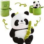Storescent Cute Panda Plush with Bamboo, Kawaii Soft Stuffed Animals Toy, Plushies Doll Gifts for Kids Girls Boys Birthday...