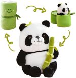 Storescent Cute Panda Plush with Bamboo, Kawaii Soft Stuffed Animals Toy, Plushies Doll Gifts for Kids Girls Boys Birthday...