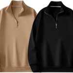 Trillion Half Zipper Solid Sweatshirt for Men (Pack of 2)