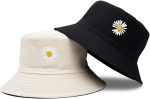 PALAY Women Bucket Hat Foldable Cotton Sun Beach Hat Fisherman Hat Casual Outdoor Cap Lovely Bomber Hats for Women Men Boy...