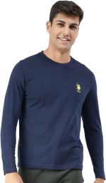 U.S. Polo ASSN. Men's I693 Pure Cotton Long Sleeve Lounge T-Shirt