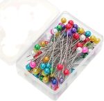 Pearl Head Nickel Plated Plastic Steel Pin for Multiple Uses (Multicolour) (One Size, 100)