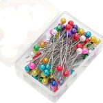 Pearl Head Nickel Plated Plastic Steel Pin for Multiple Uses (Multicolour) (One Size, 100)
