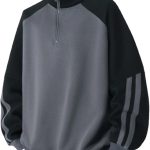 Trillion Half Zipper Solid Sweatshirt for Men (Regular Fit Polyester Blend)