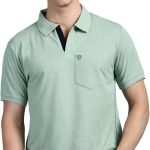 Lux Cozi Men's Half Sleeve Soild Casual Regular Fit T-Shirt with Chest Pocket | Polo Tshirt for Men