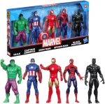 Marvel 6-Inch (15 CM) Hulk, Captain America, Iron Man, Spider-Man, & Black Panther Action Figure Set with Shield Accessor... - Image 2