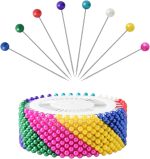 RIANZ® Pack of 480 Bell Pins - Mixed Colour - Pearl Head Pins - Sewing Pin for Tailor, Dressmaking, Patchwork, Wedding, Fl... - Image 2