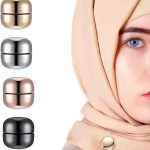 CPD Empire 4 Pairs Hijab Magnetic Pins, Multi-Use Strong Hijab Magnets Pinless Brooch Round Style No-Snag Scarf Clasp for ...