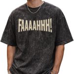 boffi ... 100% Cotton Oversized T-Shirt Unisex Drop Shoulder Dye Washed Street Look Black Pack of 1