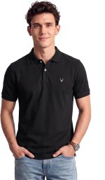 Allen Solly Men’s Polo T‑Shirt | Comfortable Rich Cotton Blend, Band Collar, Regular Fit | Stylish & Premium All Day Wear