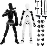 Chuppinz 2Pcs Action Figure, Dummy Robot Toy for DIY Assembly, Desk Decor, Photography Props, Art Model, Collectible Displ... - Image 2