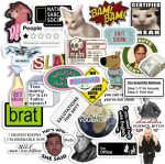 30pcs Aesthetic Sticker wall Laptop Guitar Vinyl Great for Any Smooth Surface.