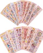 YBN 20 Sheets Premium Kawaii Cartoon Sticker Set – Waterproof PET Transparent Washi Stickers Decals, Aesthetic Pink Theme ...