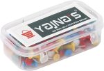 YAJNAS® 100 Pieces Transparent Multicolor Push Pins/Thumb/Tracks Pins & Gem Pins for Notice Boards, Soft Boards, Bulletin ... - Image 2