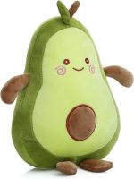 Inky Ponky Cute Avocado Plush Toy | Soft & Huggable Stuffed Fruit with Embroidered Face & Brown Pit | Fun Kids Room Décor ... - Image 2