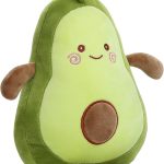 Inky Ponky Cute Avocado Plush Toy | Soft & Huggable Stuffed Fruit with Embroidered Face & Brown Pit | Fun Kids Room Décor ...