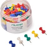 NUOVI Multicolor Push Pins | Non-Rust Stainless Steel Thumb Pins, Tacks for Notice, Cork Board, Bulletin & Display Board |...