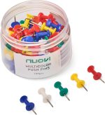 NUOVI Multicolor Push Pins | Non-Rust Stainless Steel Thumb Pins, Tacks for Notice, Cork Board, Bulletin & Display Board |...