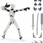 qwik3D Dummy13 Fully Articulated Action Figure | 3D Printed Robot Assembly Kit | 5.4 Inch Tall Poseable Toy | Dynamic Pose...