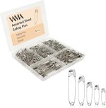 VAMA 300 Pcs 5 Assorted Sizes of Durable, Silver Small and Large Safety Pins Bulk, Rust-Resistant Nickel Plated Steel, Sha... - Image 2