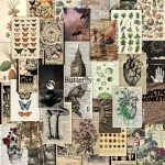 CodersParadise Premium Vintage Aesthetic Wall Collage Kit – 54 Luxury 4×6 Inch Cardstock Art Prints with Adhesive Glue Dot...