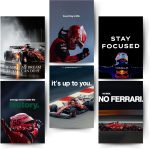 Posters Inc Sports F1 Cars Motivational Posters for Wall A4 Size Aesthetic Setup 300 GSM Matte Paper Pack of 6 Automotive ... - Image 2