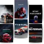 Posters Inc Sports F1 Cars Motivational Posters for Wall A4 Size Aesthetic Setup 300 GSM Matte Paper Pack of 6 Automotive ...