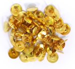 Bambalio BTC-1010 Thumb Tack Flat Push Pins Gold (4 Packs of 50 pins Each) Total 200 pins