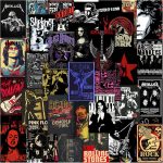 Moment Prints Rock Band Wall Decor Kit – Set of 63 Music Posters | 4x6 inch | 300 GSM Thick Cardstock & Double-Side Tape I...