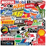 CodersParadise 74PCS Waterproof Bike Sticker Pack – Premium Durable Vinyl Biker Decals for Helmet, Motorcycle Tank, Visor,... - Image 2