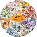 CodersParadise - 450 PCS Vintage Retro Journal Stickers for Scrapbooking, Bullet Journal, DIY Crafts | 4 Color Theme Aesth...